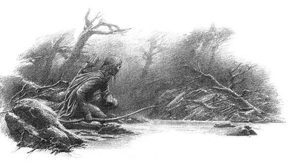 Иллюстрация к книге — Дети Хурина [alan_lee_thechildrenofhurin_bw_12_lite.jpg]