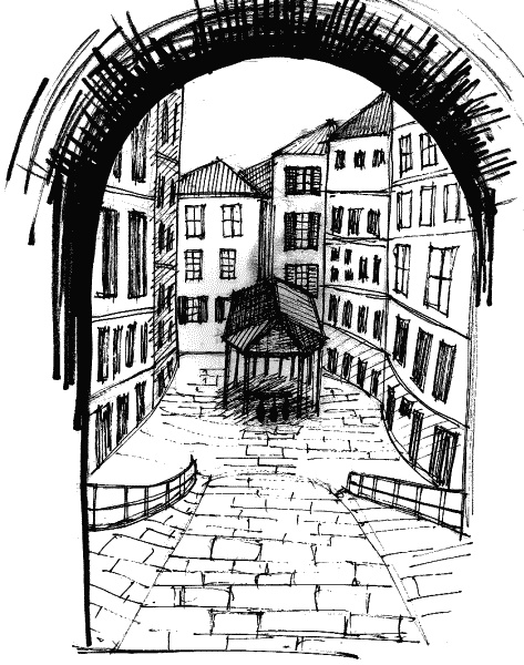 Иллюстрация к книге — У самого синего моря. Итальянский дневник [cortile.jpg]