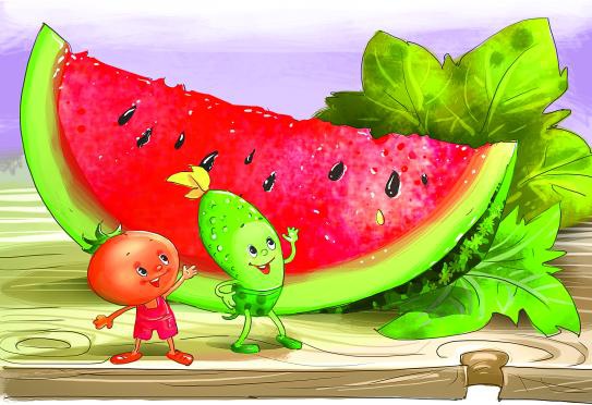 Иллюстрация к книге — Про Огуречика и Помидорика [_058.jpg]