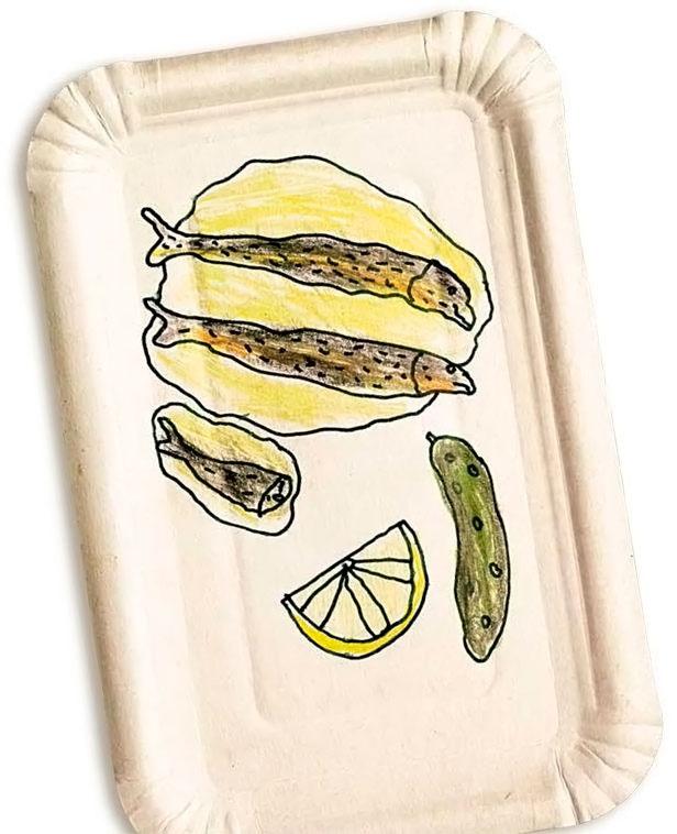 Иллюстрация к книге — Истории про еду с рисунками и рецептами автора [i_001.jpg]