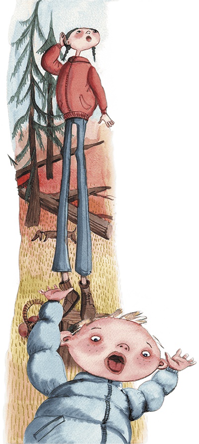 Иллюстрация к книге — Большая маленькая девочка. История пятая. Сто один способ заблудиться в лесу [i_025.jpg]