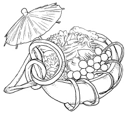 Иллюстрация к книге — Оригинальные украшения из овощей и фруктов [i_091.jpg]