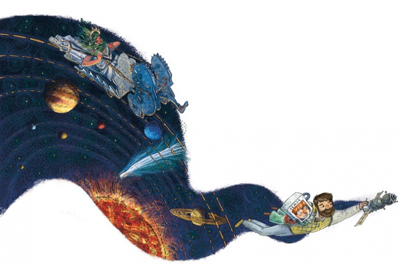 Иллюстрация к книге — Увлекательная астрономия. Детские энциклопедии с Чевостиком [i_001.jpg]