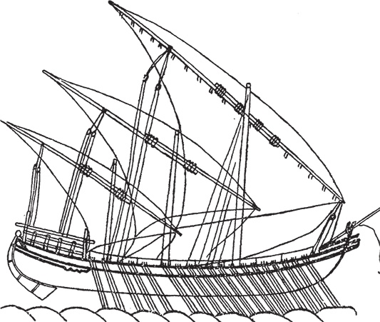 Иллюстрация к книге — Парусные корабли. История мореплавания и кораблестроения с древних времен до XIX века [i_072.jpg]