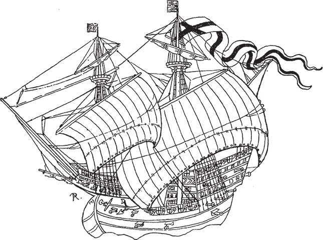 Иллюстрация к книге — Парусные корабли. История мореплавания и кораблестроения с древних времен до XIX века [i_084.jpg]