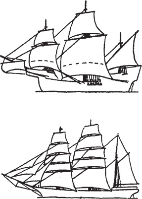 Иллюстрация к книге — Парусные корабли. История мореплавания и кораблестроения с древних времен до XIX века [i_121.jpg]