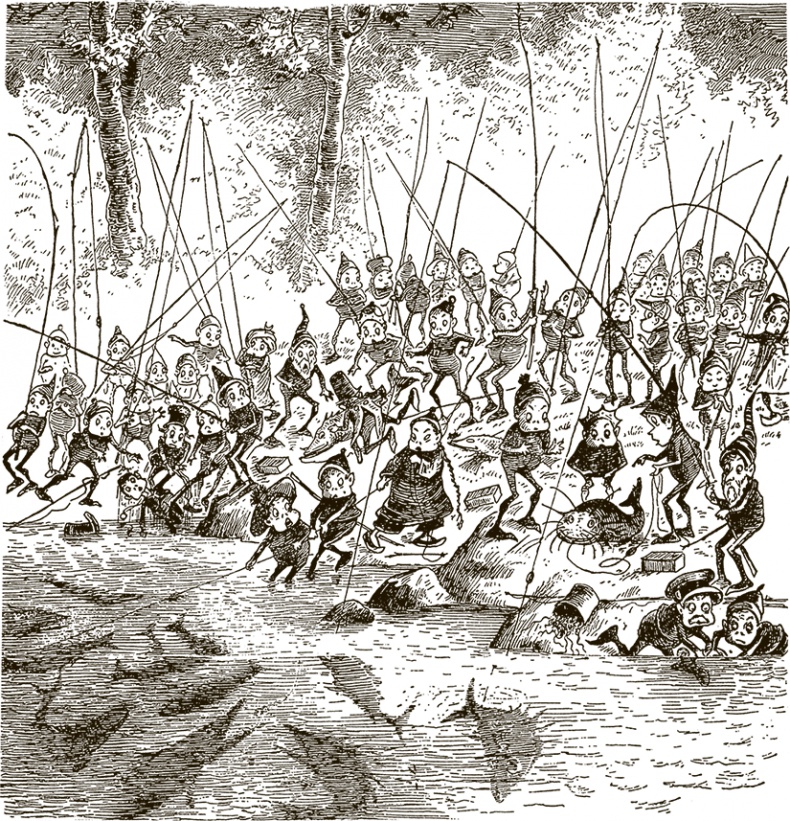 Иллюстрация к книге — Приключения Мурзилки и маленьких человечков [i_043.jpg]