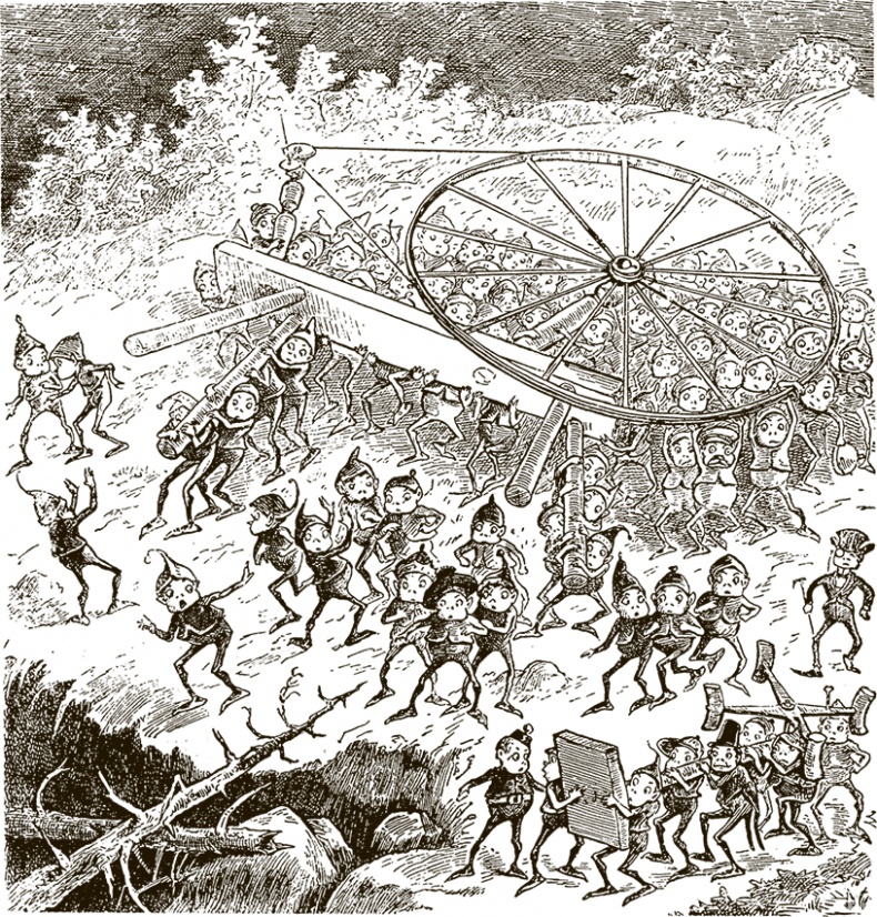 Иллюстрация к книге — Приключения Мурзилки и маленьких человечков [i_157.jpg]