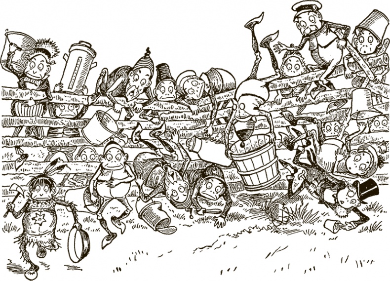 Иллюстрация к книге — Приключения Мурзилки и маленьких человечков [i_233.jpg]