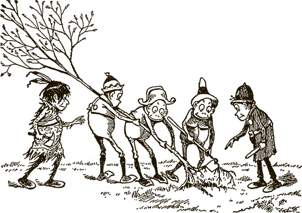 Иллюстрация к книге — Приключения Мурзилки и маленьких человечков [i_242.jpg]