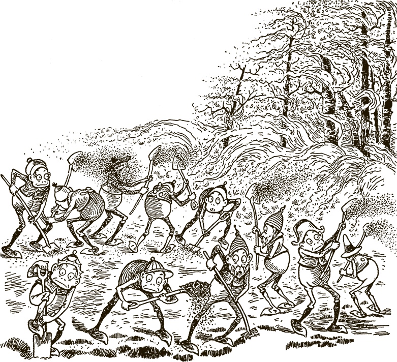 Иллюстрация к книге — Приключения Мурзилки и маленьких человечков [i_257.jpg]