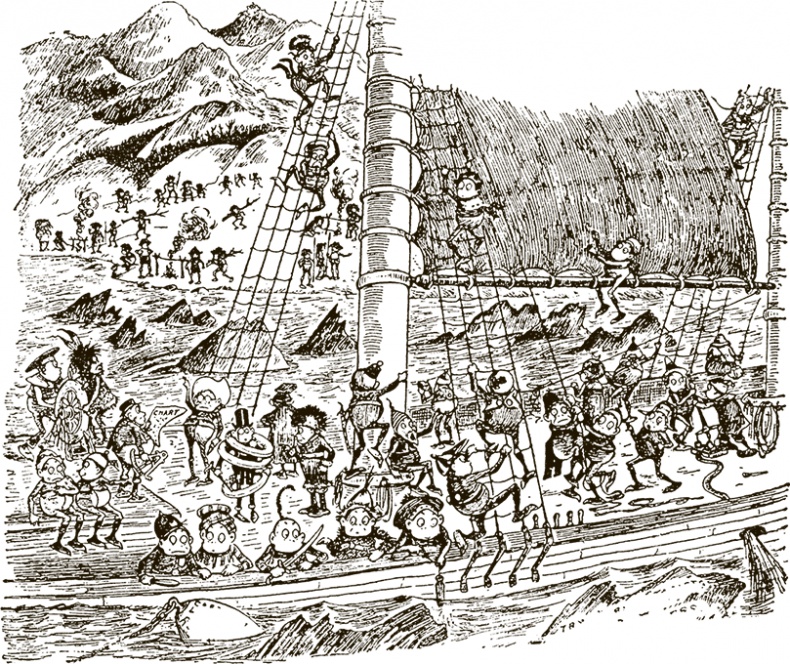 Иллюстрация к книге — Приключения Мурзилки и маленьких человечков [i_307.jpg]