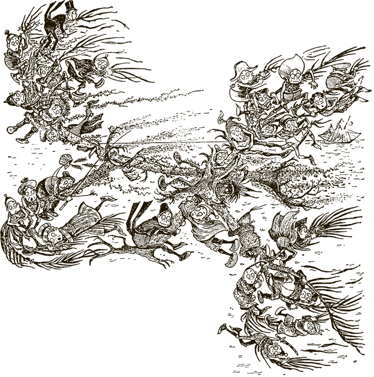 Иллюстрация к книге — Приключения Мурзилки и маленьких человечков [i_309.jpg]