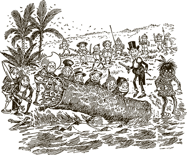 Иллюстрация к книге — Приключения Мурзилки и маленьких человечков [i_350.jpg]