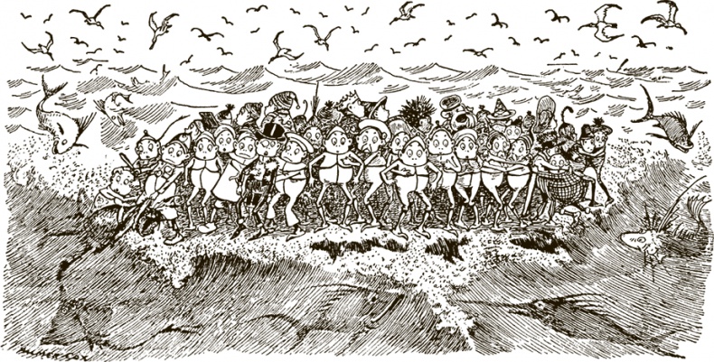 Иллюстрация к книге — Приключения Мурзилки и маленьких человечков [i_356.jpg]