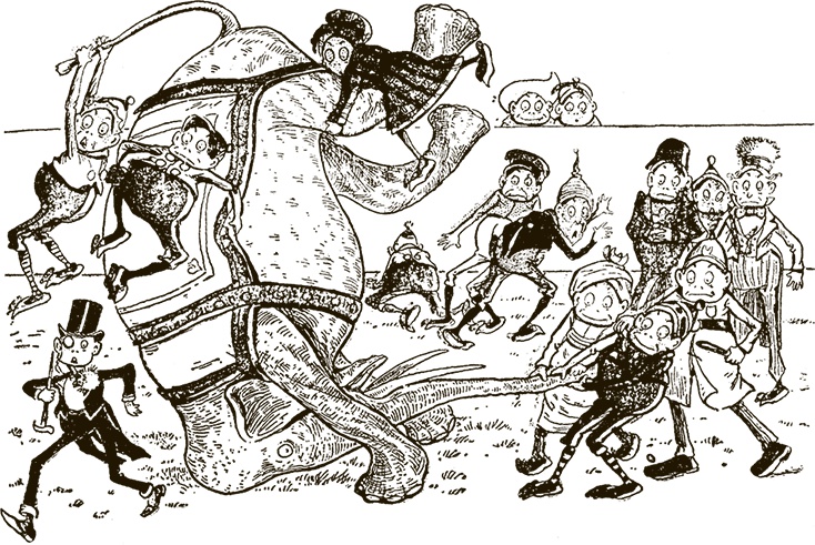 Иллюстрация к книге — Приключения Мурзилки и маленьких человечков [i_449.jpg]