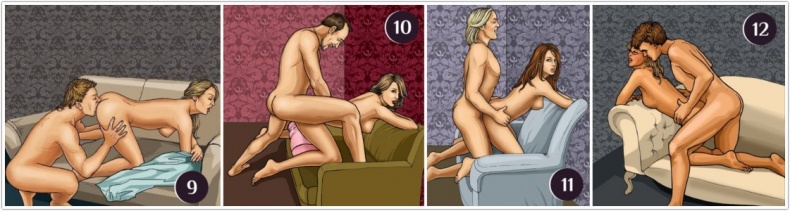 Иллюстрация к книге — Секс-каталог «Забавы в гостиной». Для тех, кому тесно в спальне. 60 разнообразных поз для стола, стула, дивана и кресла [i_037.jpg]