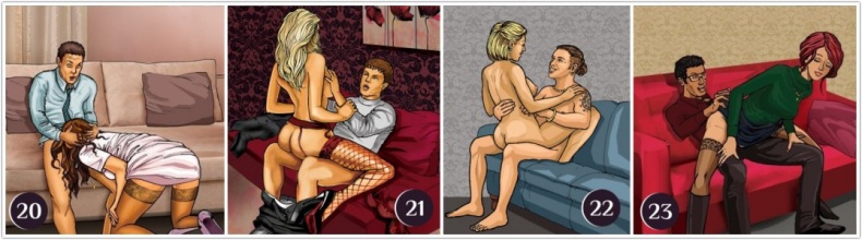 Иллюстрация к книге — Секс-каталог «Забавы в гостиной». Для тех, кому тесно в спальне. 60 разнообразных поз для стола, стула, дивана и кресла [i_040.jpg]