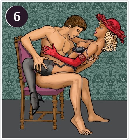 Иллюстрация к книге — Секс-каталог «Забавы в гостиной». Для тех, кому тесно в спальне. 60 разнообразных поз для стола, стула, дивана и кресла [i_078.jpg]