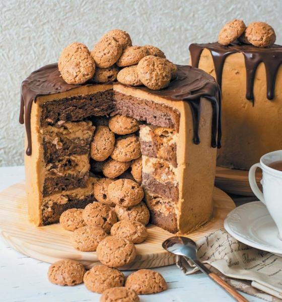 Иллюстрация к книге — Торты с сюрпризом. Шоколадные, сливочные, кофейные, желейные, ореховые, фруктовые [_083_2.jpg]