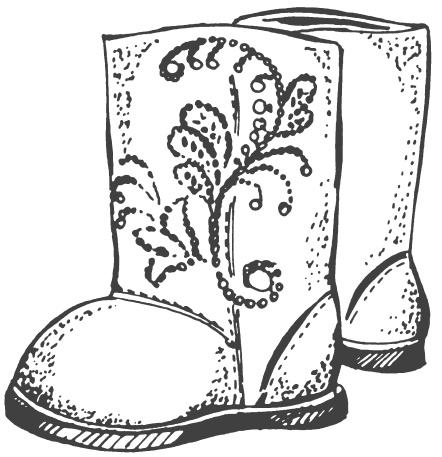 Иллюстрация к книге — Украшаем обувь сами. Валенки, сапоги, угги, туфли, тапочки [i_046.jpg]