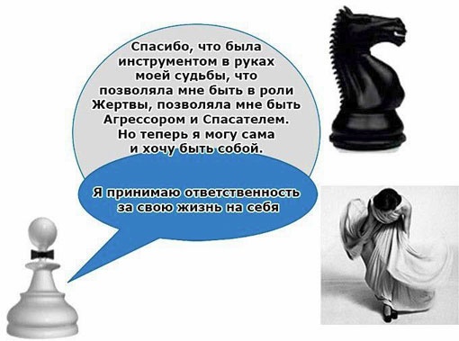 Иллюстрация к книге — Выход из треугольника Жертва-Агрессор-Спасатель. Как за 7 дней научиться пресекать манипуляции и больше никогда не плясать под чужую дудку. Книга-тренинг [i_033.jpg]