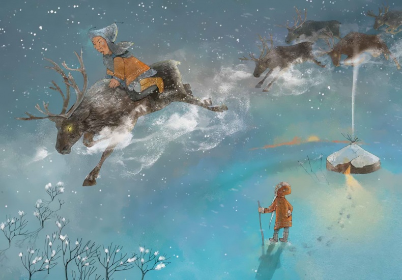 Иллюстрация к книге — Сказка о храбром богатыре Узоне и его возлюбленной Наюн. По мотивам корякской легенды [i_007.jpg]