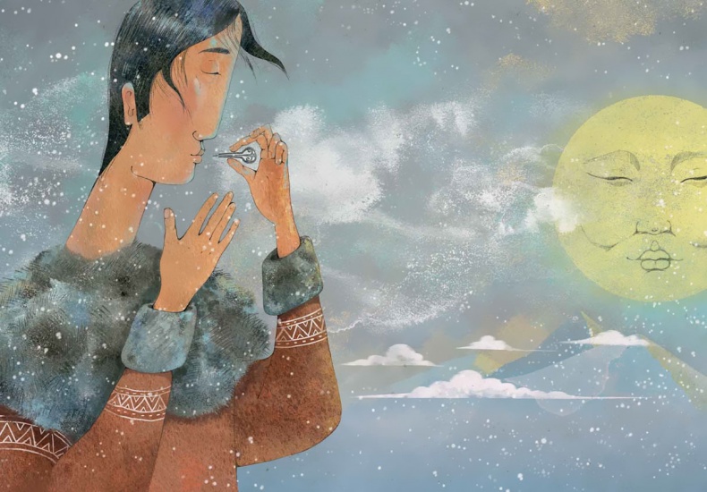 Иллюстрация к книге — Сказка о храбром богатыре Узоне и его возлюбленной Наюн. По мотивам корякской легенды [i_008.jpg]