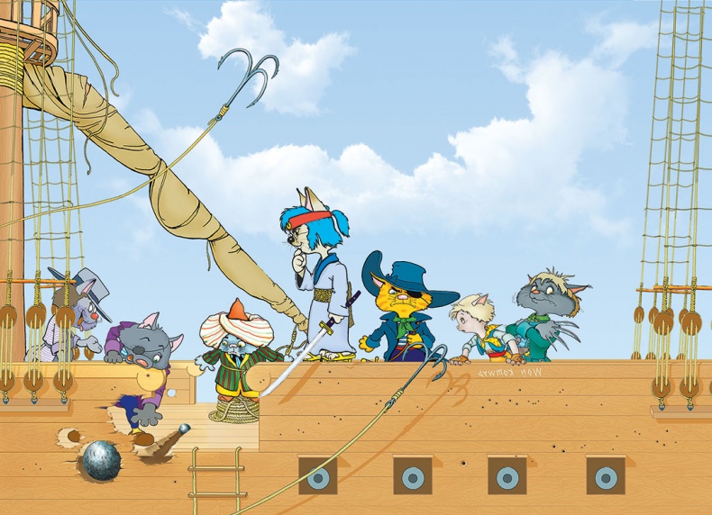 Иллюстрация к книге — Пираты Кошачьего моря. Книга 2. Остров забытых сокровищ [i_015.jpg]