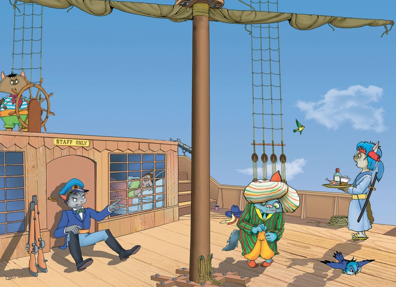 Иллюстрация к книге — Пираты Кошачьего моря. Сундук для императора [i_061.jpg]