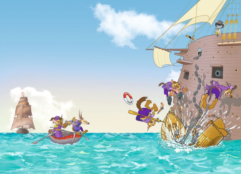 Иллюстрация к книге — Пираты Кошачьего моря. Капитан Джен [i_044.jpg]