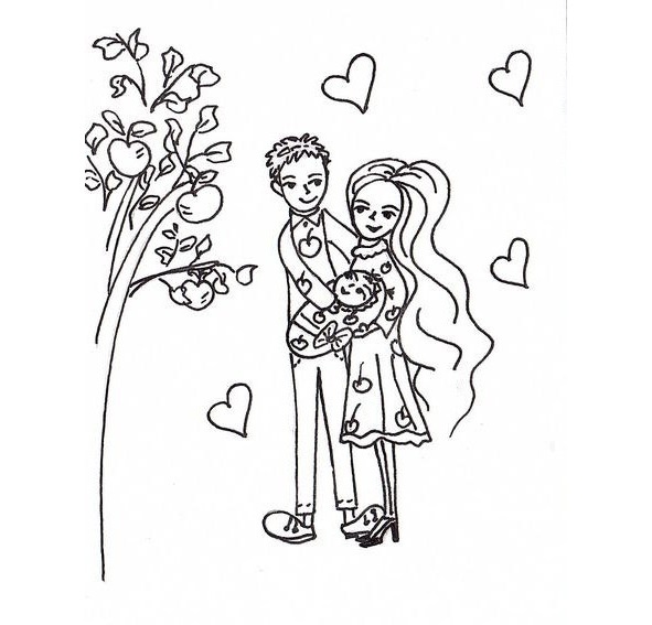 Иллюстрация к книге — Яблочко и яблонька. Или пособие по счастливой беременности и сопровождающим ее настроениям [image9_55f4fe5f4b46621515a6fe2e_jpg.jpg]