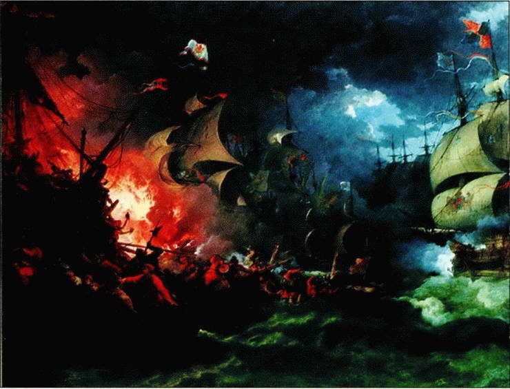 Иллюстрация к книге — Все переломные сражения парусного флота. От Великой Армады до Трафальгара [i_018.jpg]