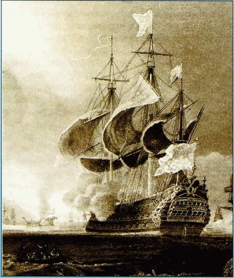 Иллюстрация к книге — Все переломные сражения парусного флота. От Великой Армады до Трафальгара [i_070.jpg]