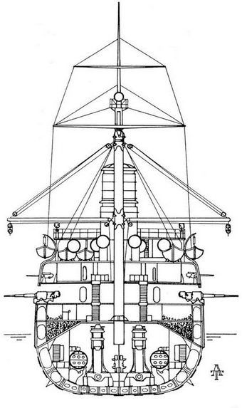 Иллюстрация к книге — Броненосные крейсера типа «Гарибальди» [pic_13.jpg]