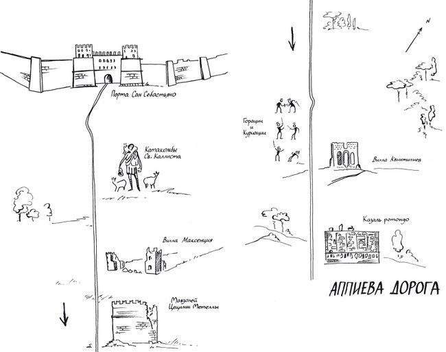 Иллюстрация к книге — Здесь был Рим. Современные прогулки по древнему городу [i_201.jpg]