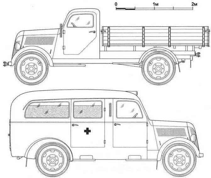 Иллюстрация к книге — Полуторатонные грузовики Германии 1939—1945 гг. [img_44.jpg]