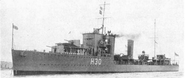 Иллюстрация к книге — Эскадренные миноносцы Англии во второй мировой войне. Часть I (1925 -1945 гг.) [img_102.jpg]