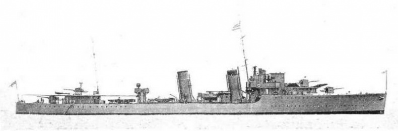 Иллюстрация к книге — Эскадренные миноносцы Англии во второй мировой войне. Часть I (1925 -1945 гг.) [img_105.jpg]