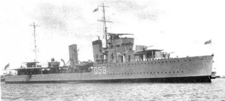 Иллюстрация к книге — Эскадренные миноносцы Англии во второй мировой войне. Часть I (1925 -1945 гг.) [img_112.jpg]