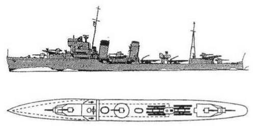 Иллюстрация к книге — Эскадренные миноносцы Англии во второй мировой войне. Часть I (1925 -1945 гг.) [img_12.jpg]