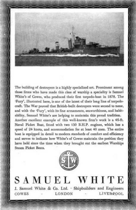 Иллюстрация к книге — Эскадренные миноносцы Англии во второй мировой войне. Часть I (1925 -1945 гг.) [img_14.jpg]