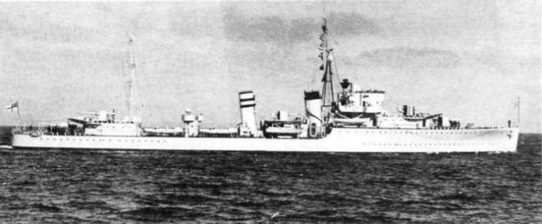 Иллюстрация к книге — Эскадренные миноносцы Англии во второй мировой войне. Часть I (1925 -1945 гг.) [img_147.jpg]