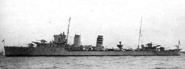 Иллюстрация к книге — Эскадренные миноносцы Англии во второй мировой войне. Часть I (1925 -1945 гг.) [img_35.jpg]