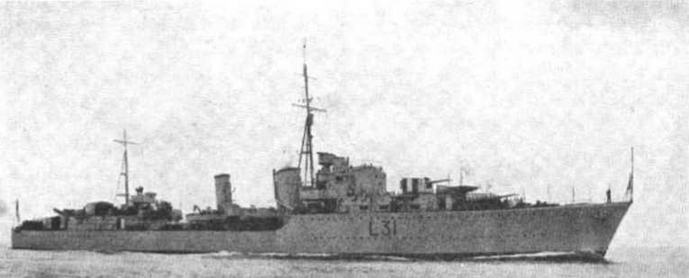 Иллюстрация к книге — Эскадренные миноносцы Англии во второй мировой войне. Часть I (1925 -1945 гг.) [img_68.jpg]