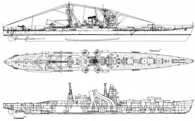 Иллюстрация к книге — Японские тяжелые крейсера.Том 1: История создания, описание конструкции, предвоенные модернизации. [img_107.jpg]