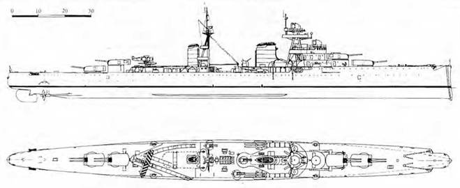 Иллюстрация к книге — Легкие крейсера Италии. Часть I. 1932-1945 гг. Крейсера типа “Бартоломео Коллеони” и “Луиджи Кадорна” [pic_54.jpg]