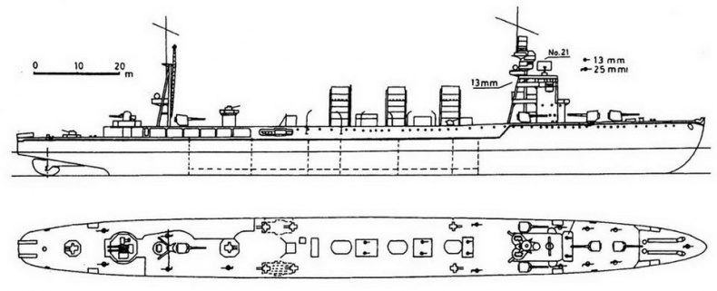 Иллюстрация к книге — Легкие крейсера Японии. 1917-1945 гг. [img_104.jpg]