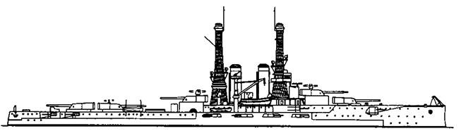 Иллюстрация к книге — Линейные корабли Соединенных Штатов Америки. Часть I. Линкоры типов “South Carolina”, “Delaware”, “Florida” и “Wyoming”. [pic_52.jpg]