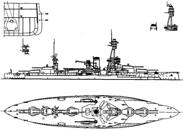 Иллюстрация к книге — Линейные корабли Соединенных Штатов Америки. Часть II. Линкоры типов “New York”, “Oklahoma” и “Pennsylvania” [pic_50.jpg]